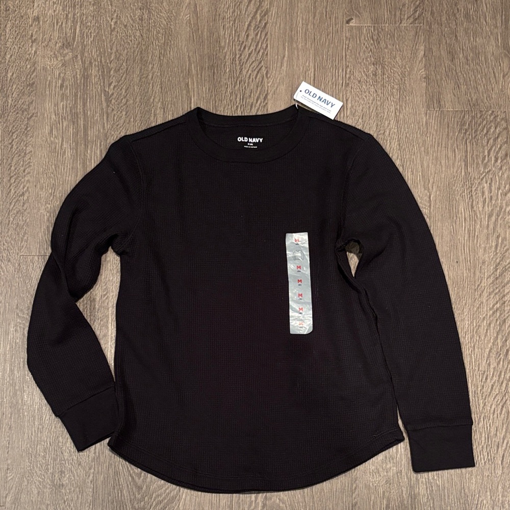 Old Navy Classic Black Kids Long Sleeve Tee